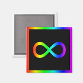 Oneindigheidssymbool van de regenboog magneet (Voorkant / Achterkant)
