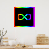 Oneindigheidssymbool van de regenboog poster (Keuken)