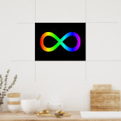 Oneindigheidssymbool van de regenboog poster (Keuken)