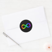 Oneindigheidssymbool van de regenboog ronde sticker (Envelop)