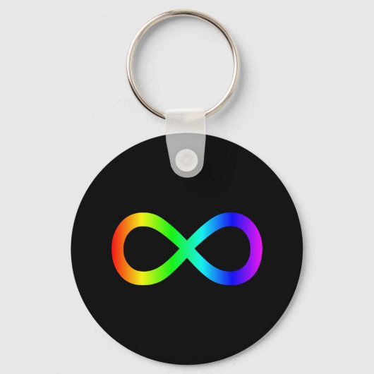 Oneindigheidssymbool van de regenboog sleutelhanger (Voorkant)
