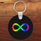Oneindigheidssymbool van de regenboog sleutelhanger (Voorkant)