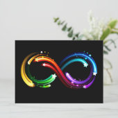 Oneindigheidssymbool van regenboogkometen aankondiging (Staand voorkant)