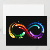 Oneindigheidssymbool van regenboogkometen aankondiging (Voorkant / Achterkant)