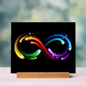 Oneindigheidssymbool van regenboogkometen acryl bord (Neutraal)