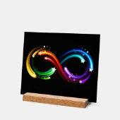 Oneindigheidssymbool van regenboogkometen acryl bord (Hoek)