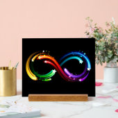 Oneindigheidssymbool van regenboogkometen acryl bord (Huwelijk)