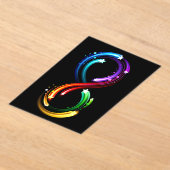 Oneindigheidssymbool van regenboogkometen acryl uitnodigingen (Laagn)
