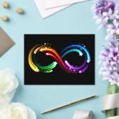 Oneindigheidssymbool van regenboogkometen acryl uitnodigingen (Insitu (Huwelijk))