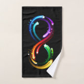 Oneindigheidssymbool van regenboogkometen bad handdoek (Handdoek)