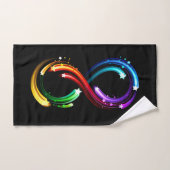 Oneindigheidssymbool van regenboogkometen bad handdoek (Handdoek)