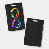 Oneindigheidssymbool van regenboogkometen badge (Voor- en achterkant)