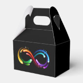 Oneindigheidssymbool van regenboogkometen bedankdoosjes (Achterkant)