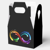 Oneindigheidssymbool van regenboogkometen bedankdoosjes (Geopend)