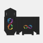 Oneindigheidssymbool van regenboogkometen bedankdoosjes (Uitgevouwen)