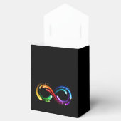 Oneindigheidssymbool van regenboogkometen bedankdoosjes (Geopend)