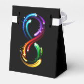 Oneindigheidssymbool van regenboogkometen bedankdoosjes (Achterkant)