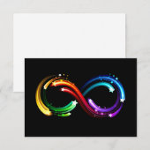 Oneindigheidssymbool van regenboogkometen bedankkaart (Voorkant / Achterkant)