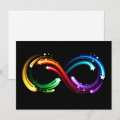 Oneindigheidssymbool van regenboogkometen bedankkaart (Voorkant / Achterkant)