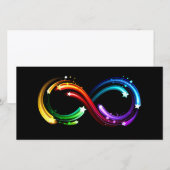 Oneindigheidssymbool van regenboogkometen bedankkaart (Voorkant / Achterkant)