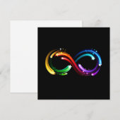Oneindigheidssymbool van regenboogkometen bedankkaart (Voorkant / Achterkant)