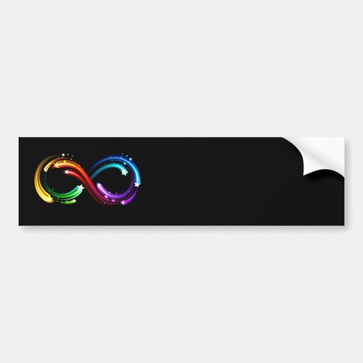 Oneindigheidssymbool van regenboogkometen bumpersticker (Voorkant)