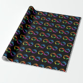Oneindigheidssymbool van regenboogkometen cadeaupapier (Uitgerold)