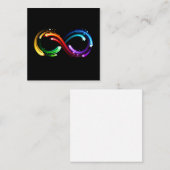 Oneindigheidssymbool van regenboogkometen contactkaartje (Voorkant / Achterkant)