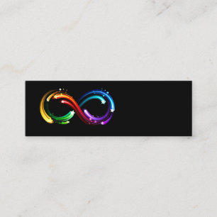 Oneindigheidssymbool van regenboogkometen contactkaartje