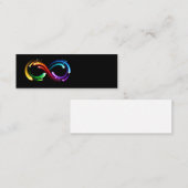 Oneindigheidssymbool van regenboogkometen contactkaartje (Voorkant / Achterkant)