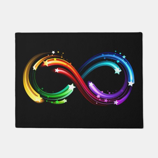 Oneindigheidssymbool van regenboogkometen deurmat (Voorkant)