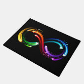 Oneindigheidssymbool van regenboogkometen deurmat (Schuin)
