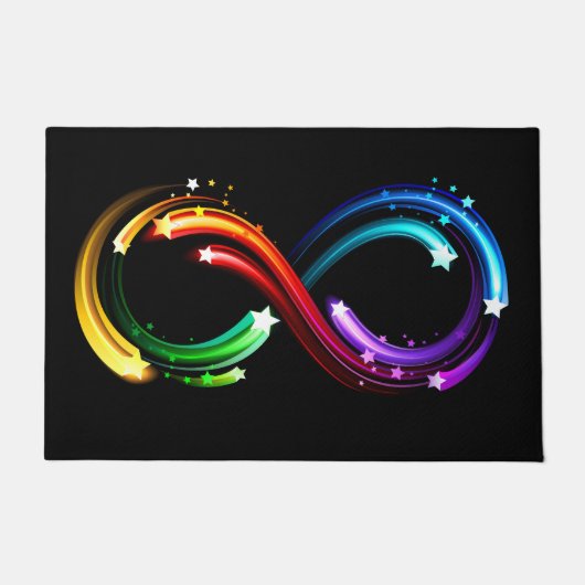 Oneindigheidssymbool van regenboogkometen deurmat (Voorkant)