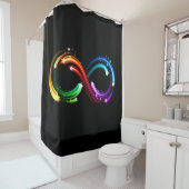 Oneindigheidssymbool van regenboogkometen douchegordijn (In situ)
