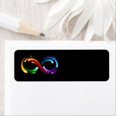 Oneindigheidssymbool van regenboogkometen etiket (Insitu)