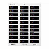 Oneindigheidssymbool van regenboogkometen etiket (Full Sheet)