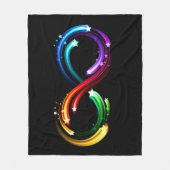 Oneindigheidssymbool van regenboogkometen fleece deken (Voorkant)