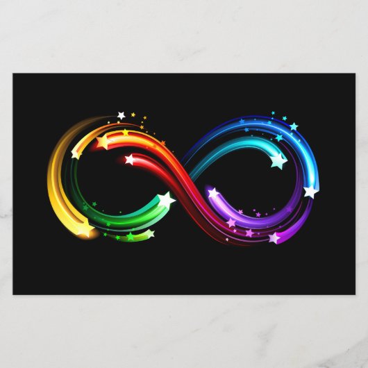 Oneindigheidssymbool van regenboogkometen flyer (Voorkant)