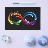 Oneindigheidssymbool van regenboogkometen flyer (Enkel)