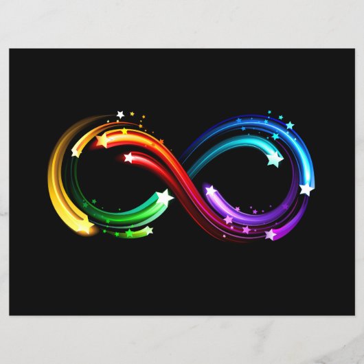 Oneindigheidssymbool van regenboogkometen flyer (Voorkant)