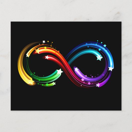 Oneindigheidssymbool van regenboogkometen flyer (Voorkant)