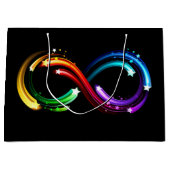 Oneindigheidssymbool van regenboogkometen groot cadeauzakje (Voorkant)