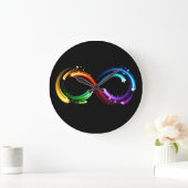 Oneindigheidssymbool van regenboogkometen grote klok (Huis)
