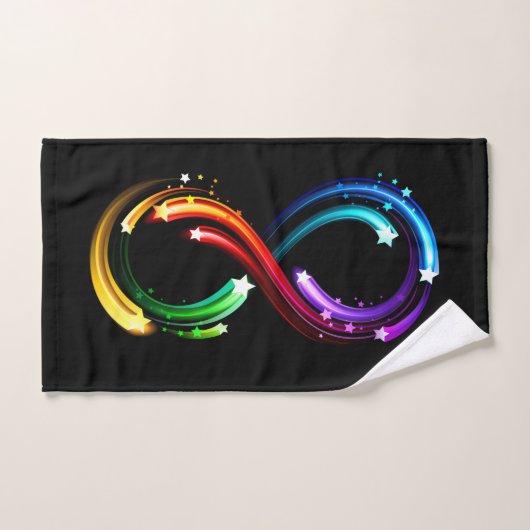 Oneindigheidssymbool van regenboogkometen handdoek (Handdoek)
