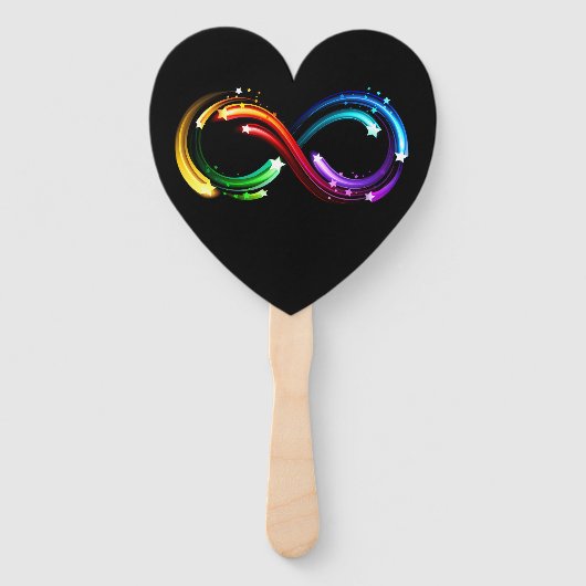 Oneindigheidssymbool van regenboogkometen handwaaier (Voorkant)