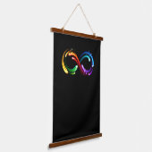 Oneindigheidssymbool van regenboogkometen hangend wandkleed (Gebogen)