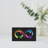 Oneindigheidssymbool van regenboogkometen informatiekaartje (Staand voorkant)