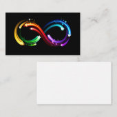 Oneindigheidssymbool van regenboogkometen informatiekaartje (Voorkant / Achterkant)