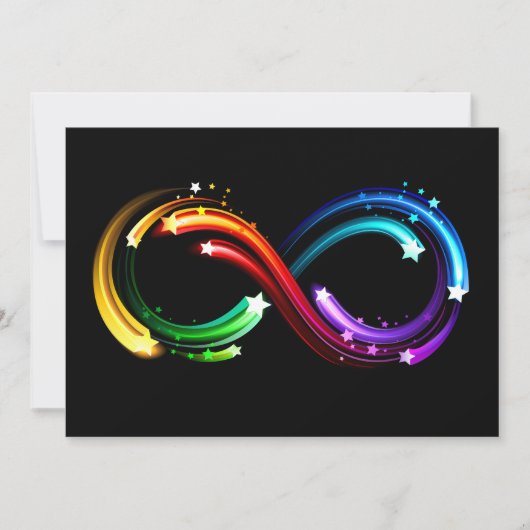 Oneindigheidssymbool van regenboogkometen kaart (Voorkant)