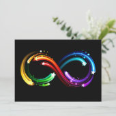 Oneindigheidssymbool van regenboogkometen kaart (Staand voorkant)